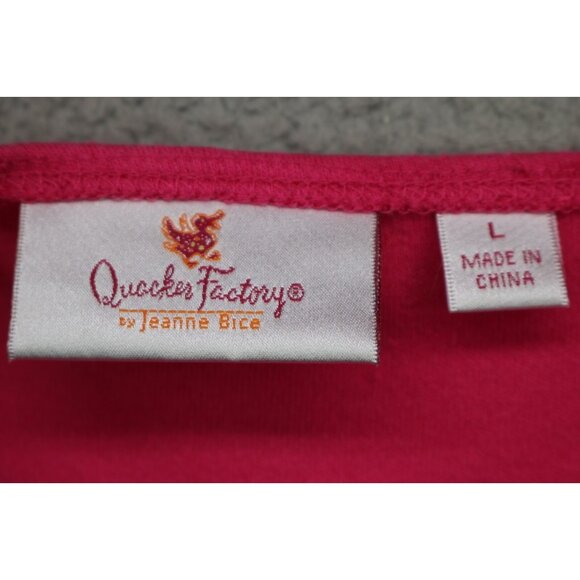 Quacker Factory Embroidered Rhinestones 3/4 Sleeve Tunic-Large-Cottagecore - Picture 8 of 13